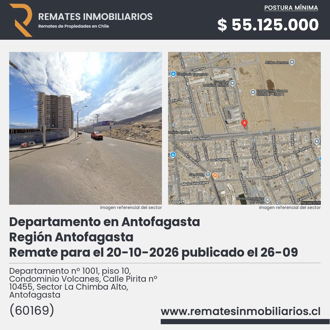 Imagen ficha Departamento nº 1001, piso 10, Condominio Volcanes, Calle Pirita nº 10455, Sector La Chimba Alto, Antofagasta