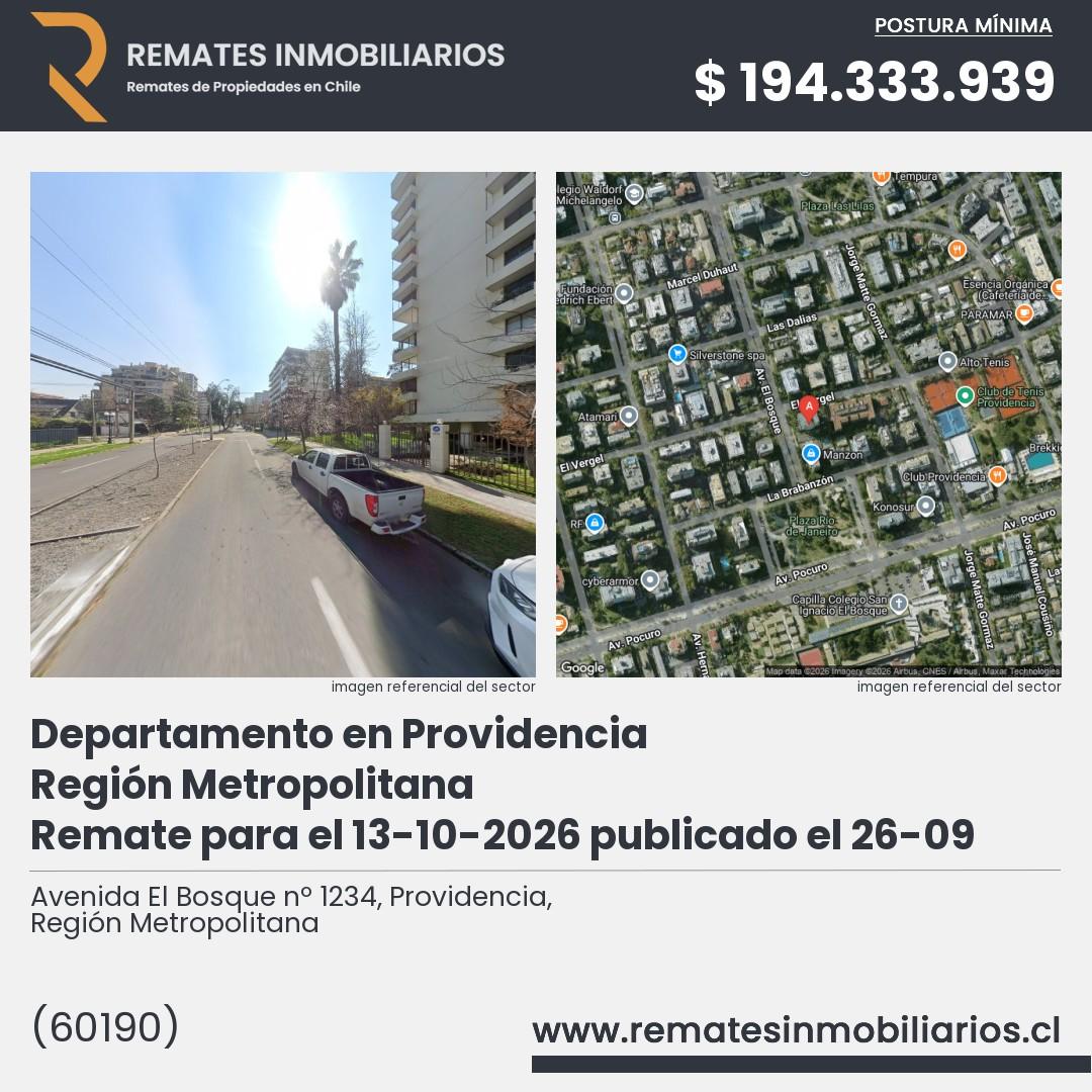 Imagen ficha Avenida El Bosque nº 1234, Providencia, Región Metropolitana
