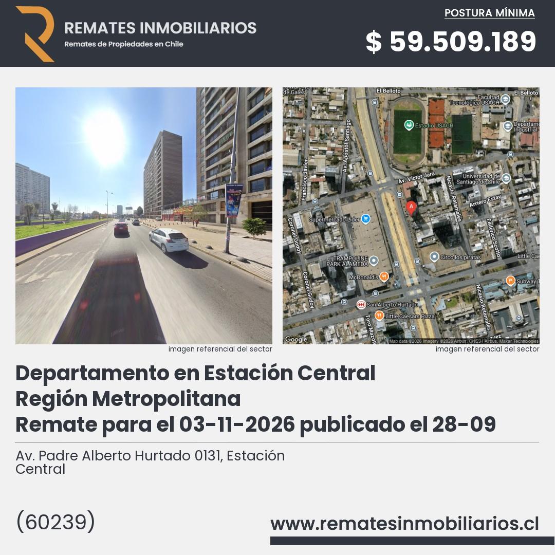 Imagen ficha Av. Padre Alberto Hurtado 0131, Estación Central