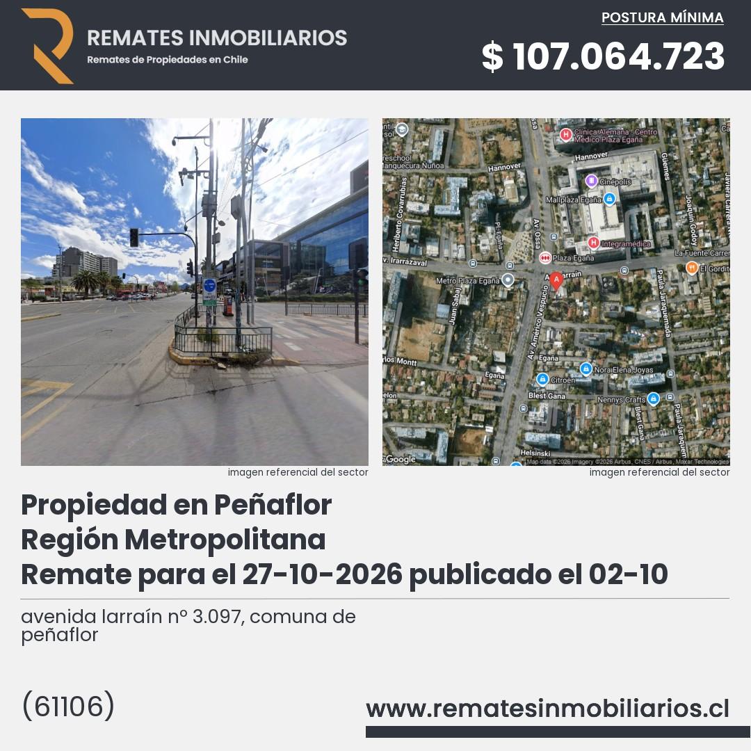 Imagen ficha avenida larraín nº 3.097, comuna de peñaflor