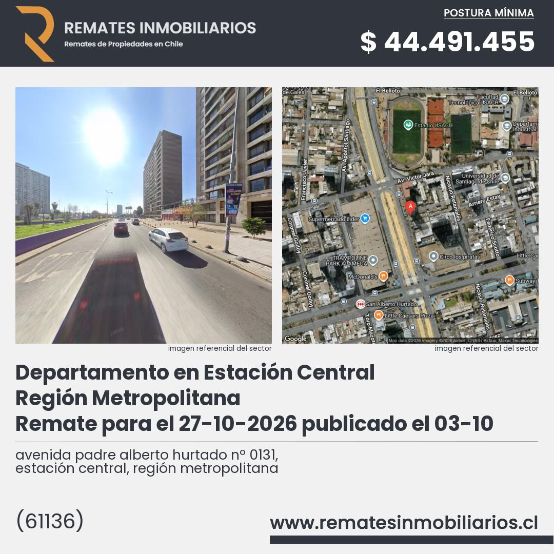 Imagen ficha avenida padre alberto hurtado nº 0131, estación central, región metropolitana