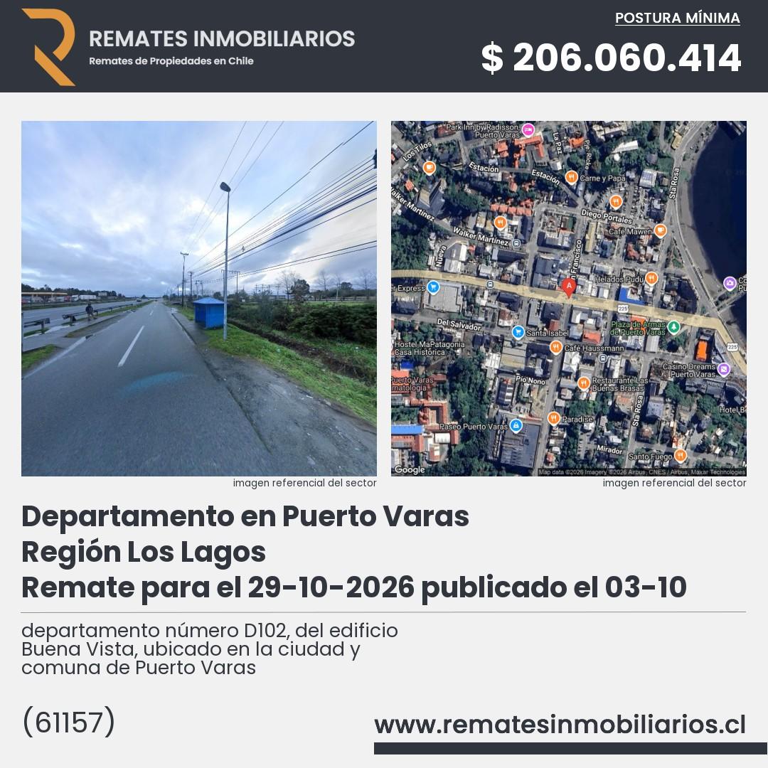 Imagen ficha departamento número D102, del edificio Buena Vista, ubicado en la ciudad y comuna de Puerto Varas
