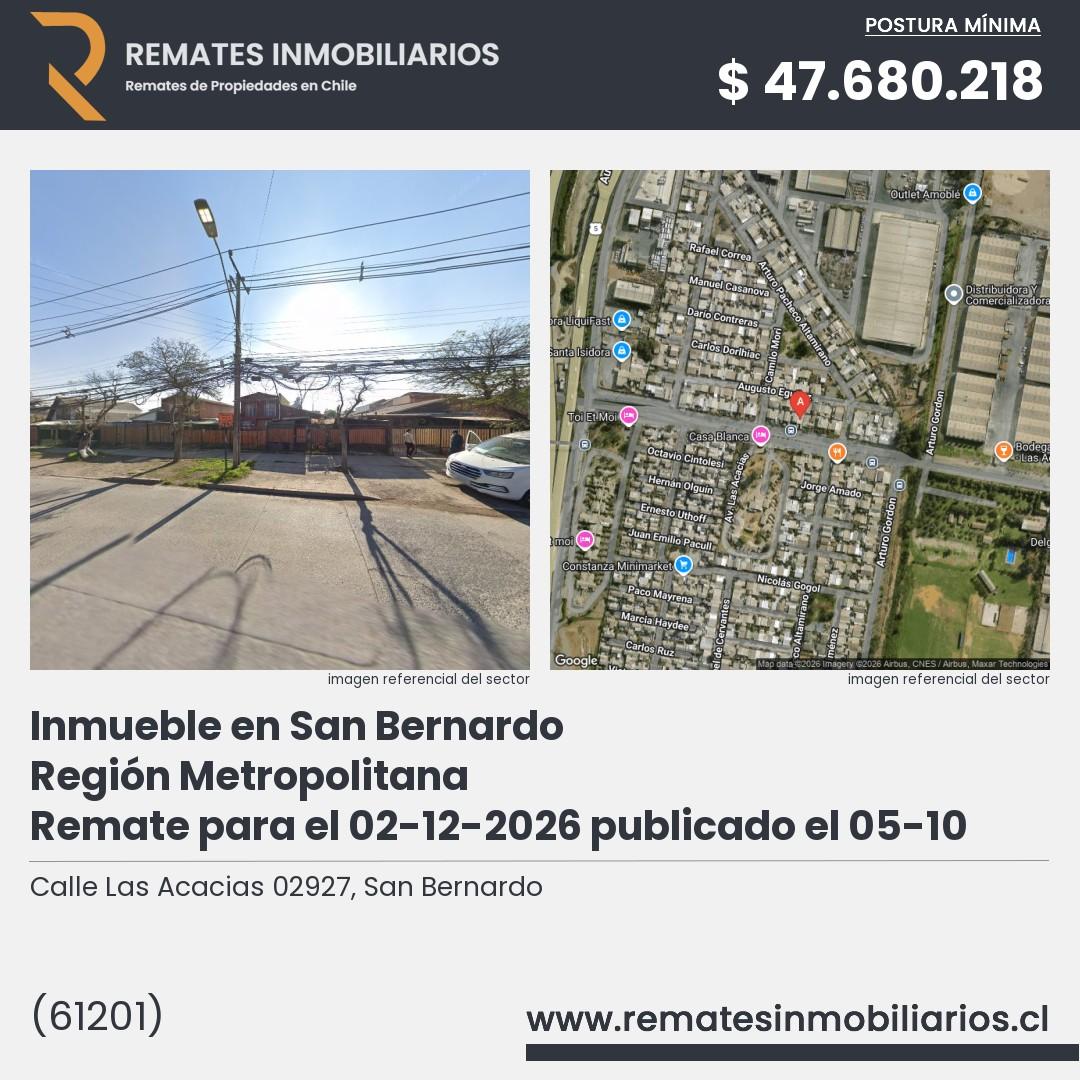 Imagen ficha Calle Las Acacias 02927, San Bernardo