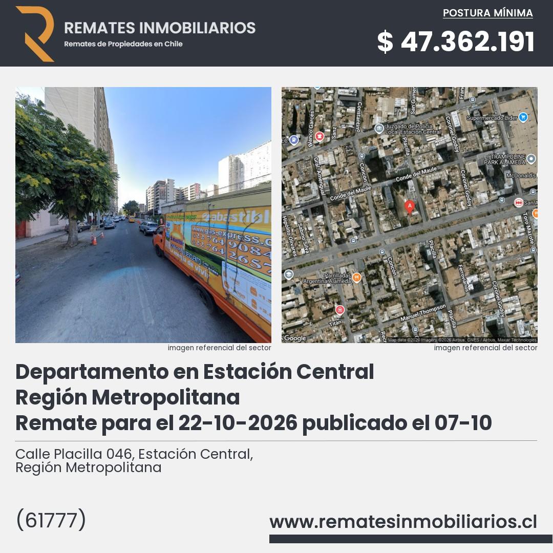 Imagen ficha Calle Placilla 046, Estación Central, Región Metropolitana