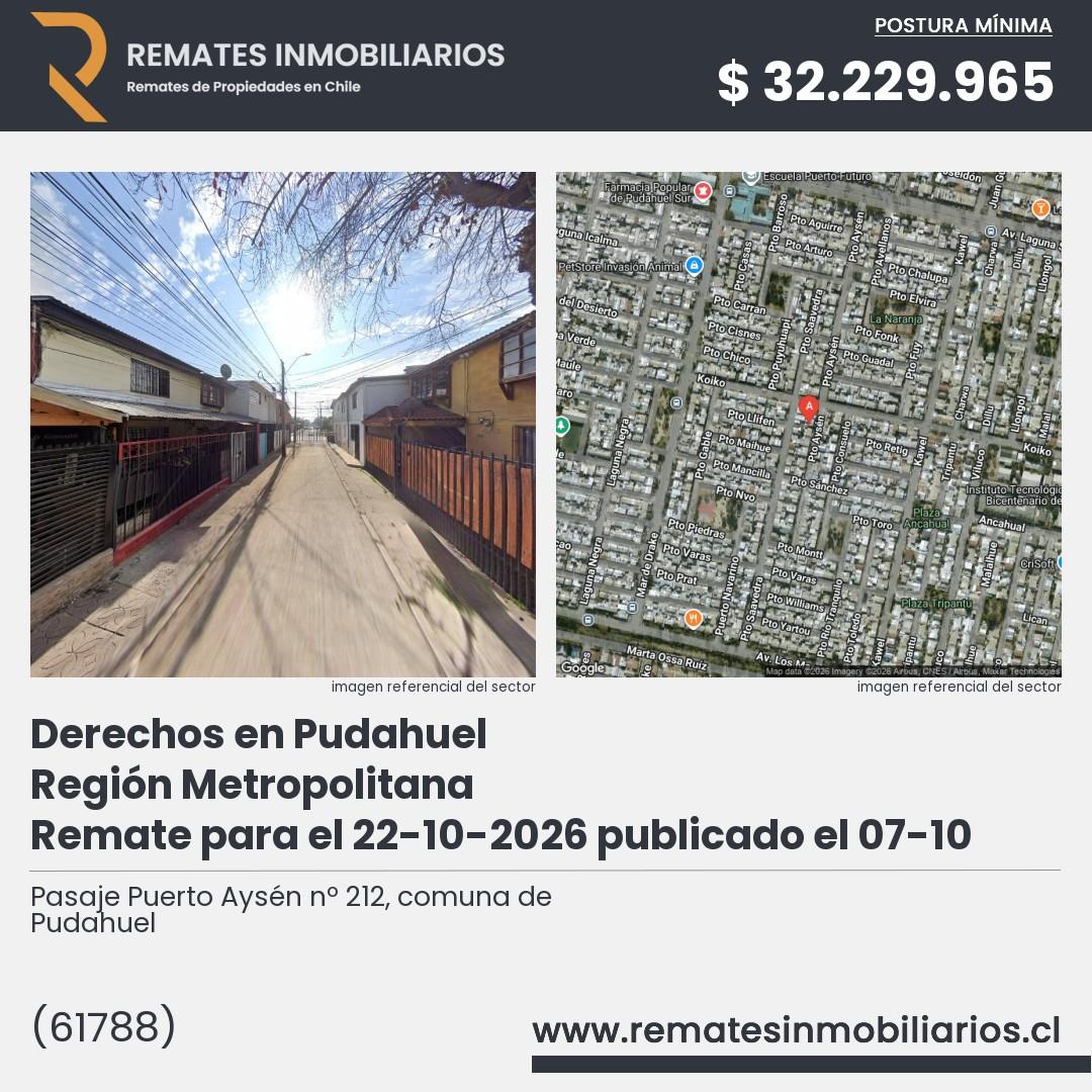 Imagen ficha Pasaje Puerto Aysén nº 212, comuna de Pudahuel