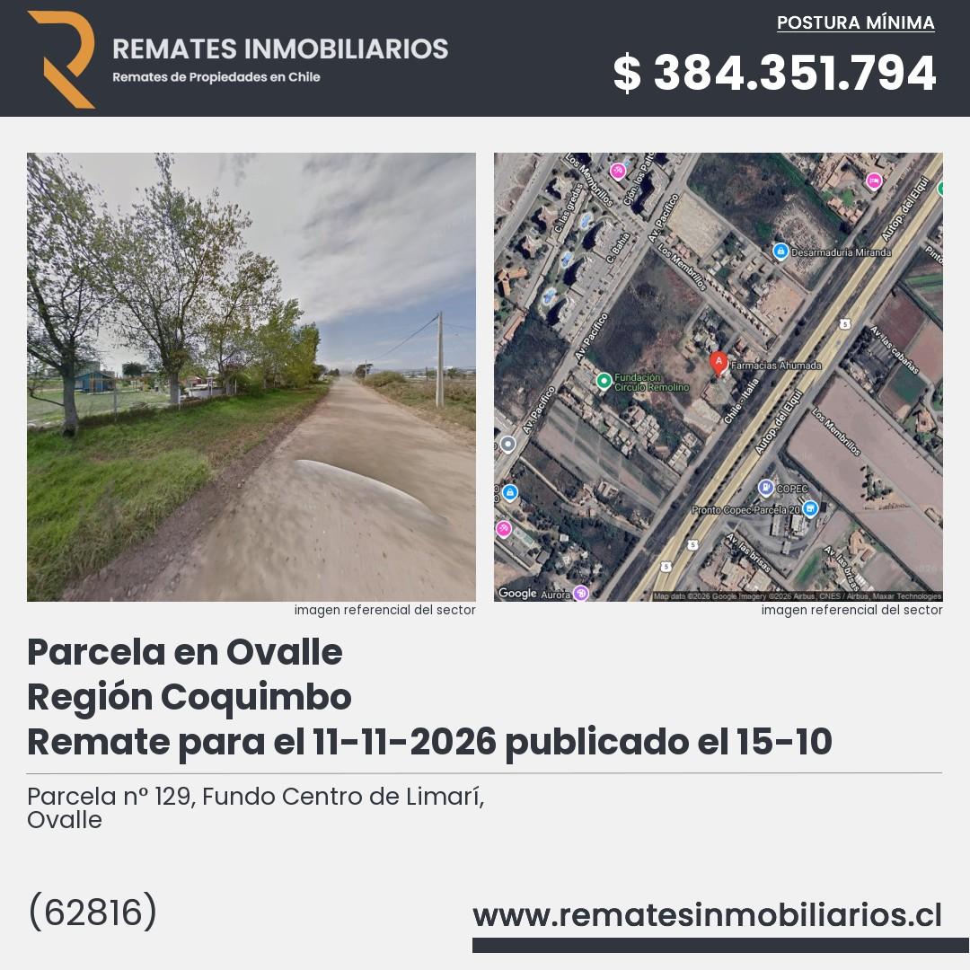 Imagen ficha Parcela n° 129, Fundo Centro de Limarí, Ovalle