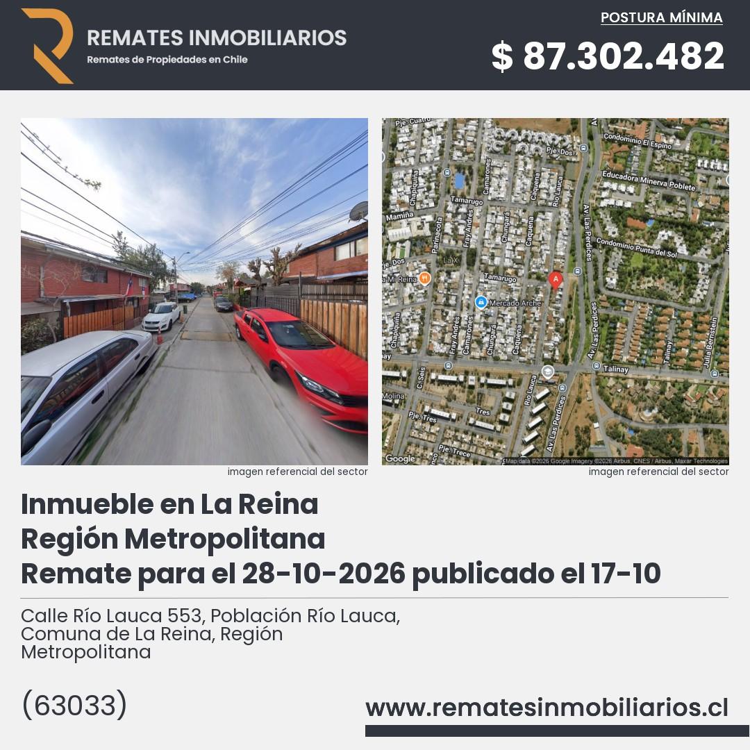 Imagen ficha Calle Río Lauca 553, Población Río Lauca, Comuna de La Reina, Región Metropolitana