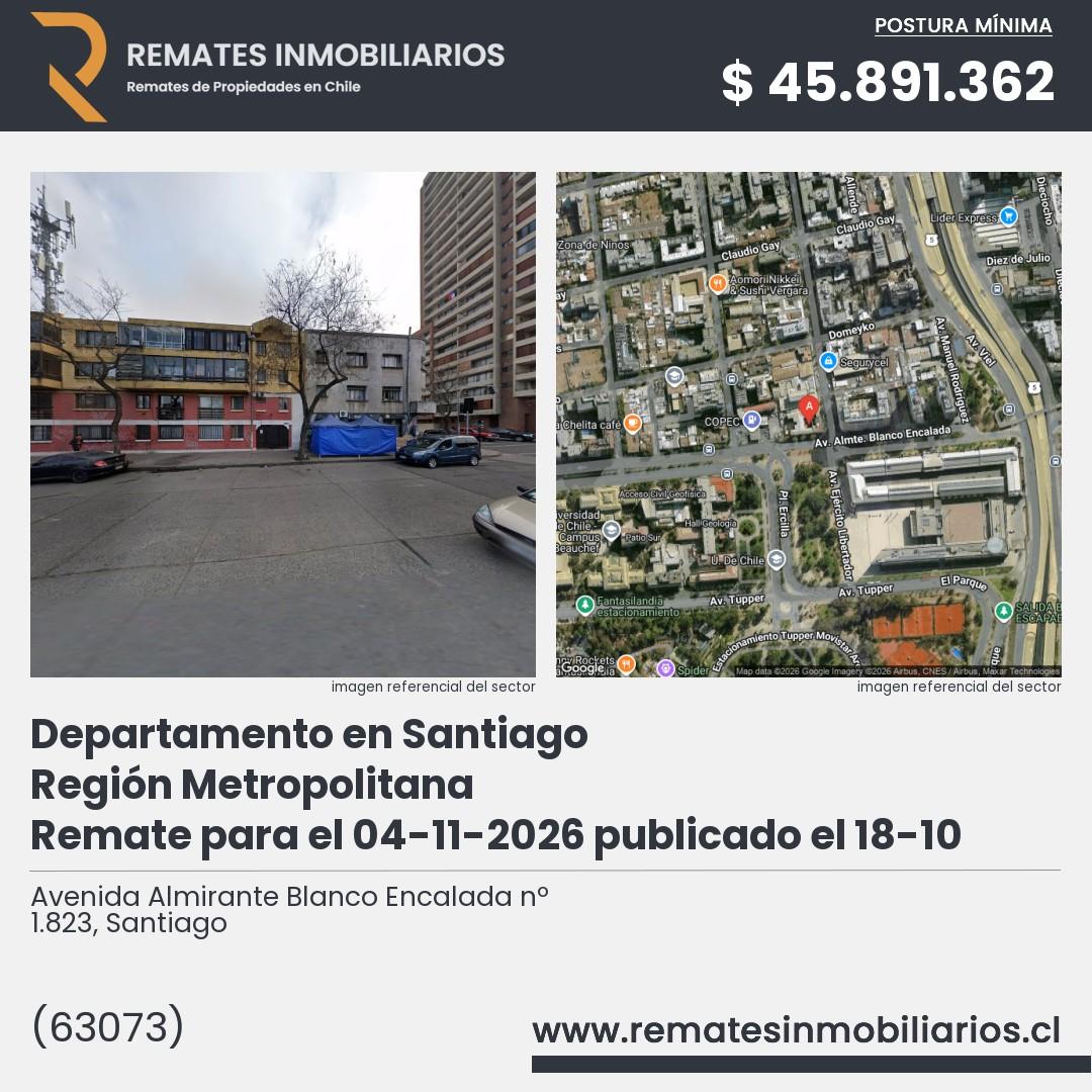 Imagen ficha Avenida Almirante Blanco Encalada nº 1.823, Santiago