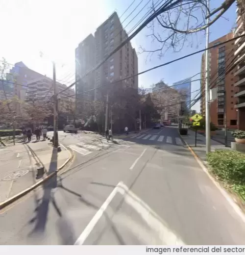 Vista referencial del sector en Las Condes