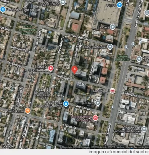 Vista satelital referencial