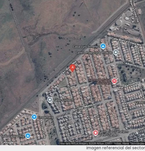 Vista satelital referencial