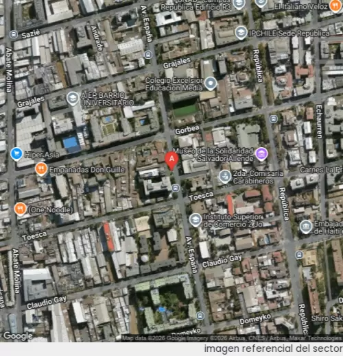 Vista satelital referencial