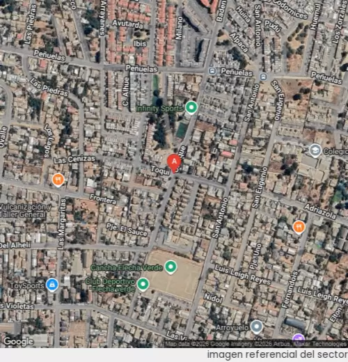 Vista satelital referencial