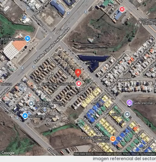 Vista satelital referencial