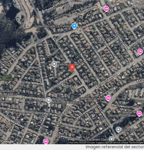 Vista satelital referencial