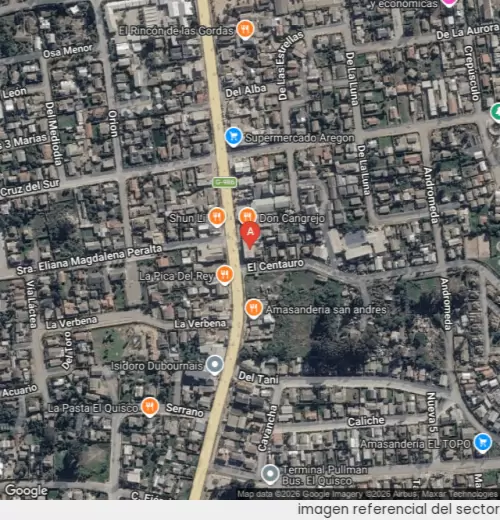 Vista satelital referencial