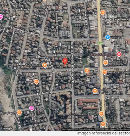 Vista satelital referencial