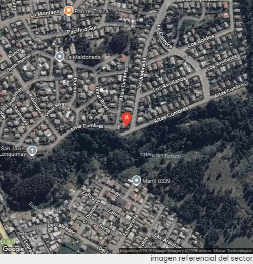 Vista satelital referencial