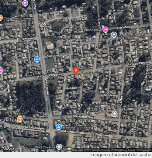 Vista satelital referencial