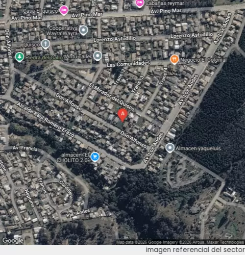 Vista satelital referencial