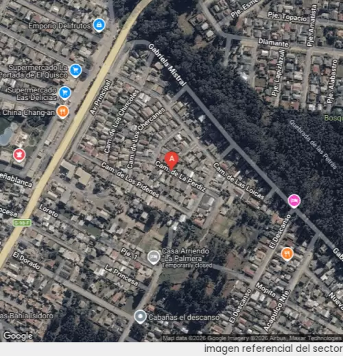 Vista satelital referencial