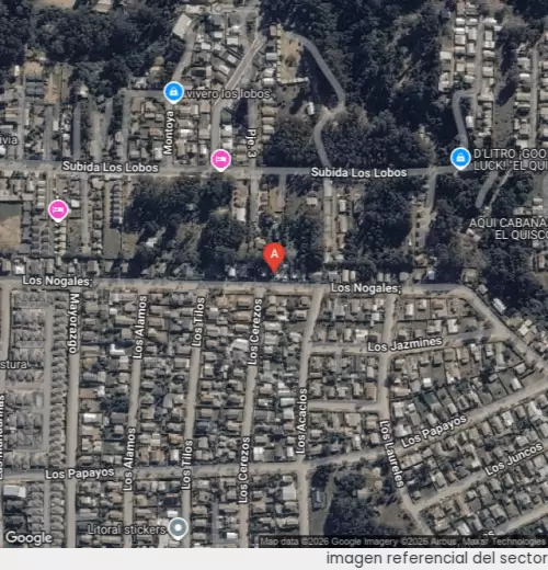 Vista satelital referencial