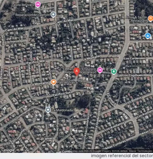 Vista satelital referencial