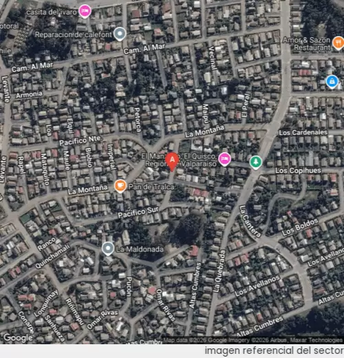 Vista satelital referencial