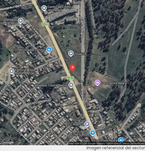 Vista satelital referencial