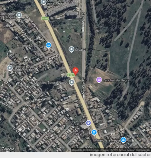 Vista satelital referencial