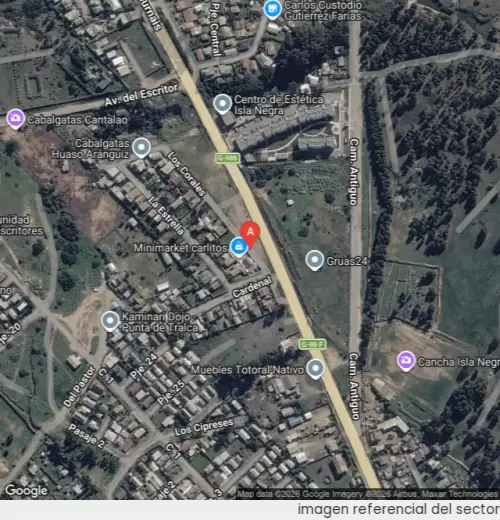 Vista satelital referencial