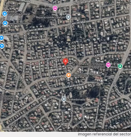 Vista satelital referencial