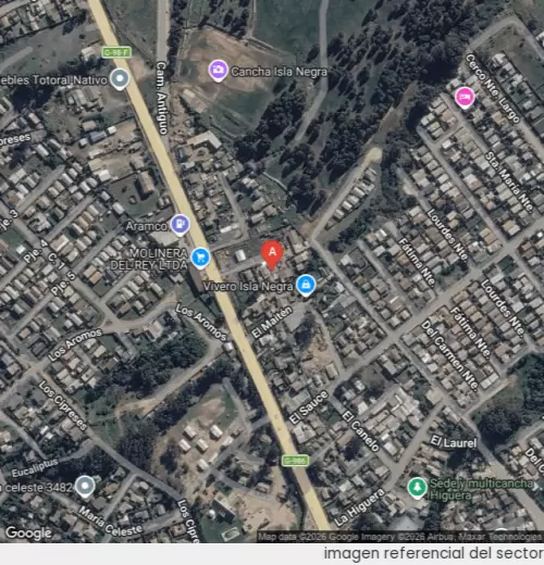 Vista satelital referencial
