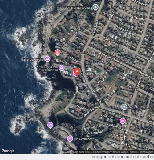 Vista satelital referencial