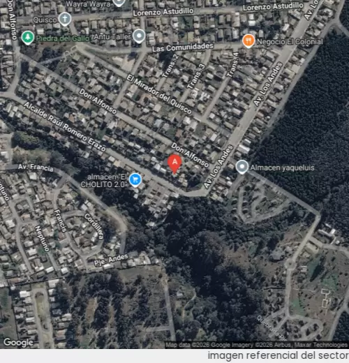 Vista satelital referencial