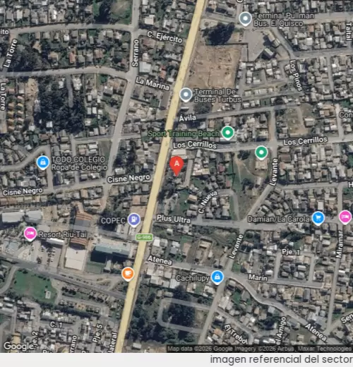 Vista satelital referencial