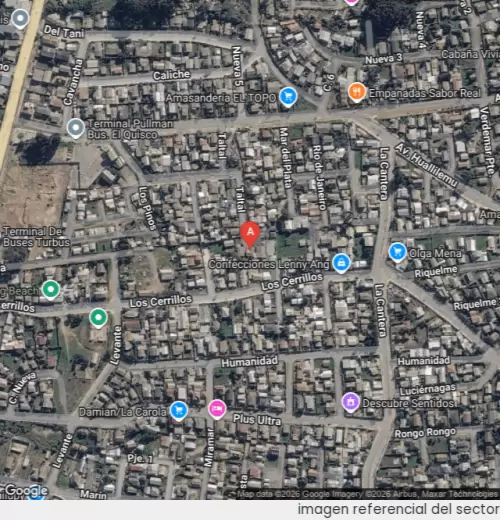 Vista satelital referencial