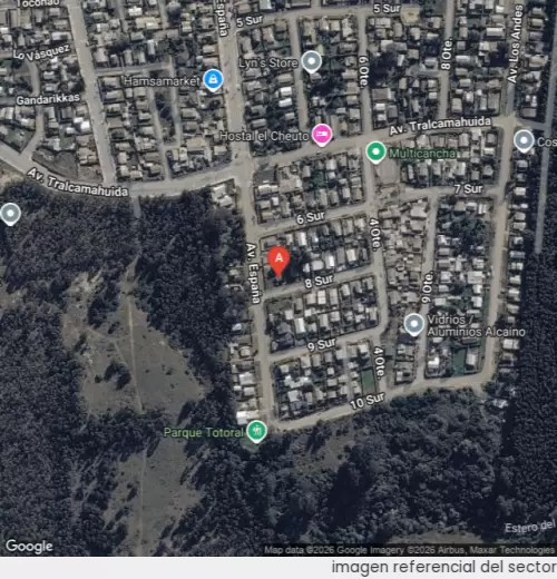 Vista satelital referencial
