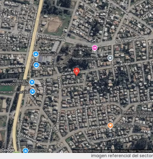 Vista satelital referencial