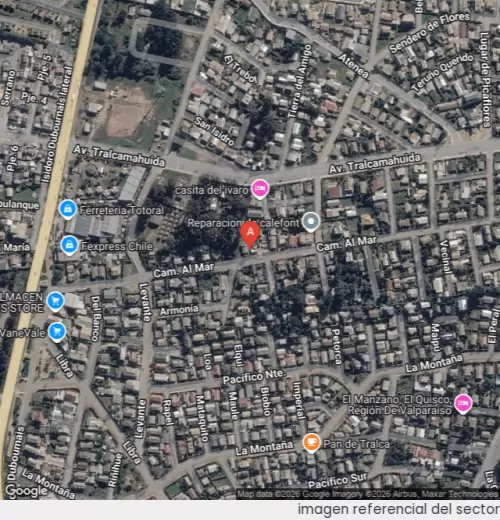 Vista satelital referencial