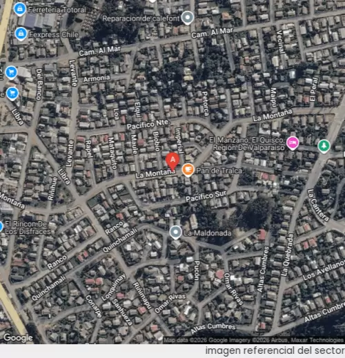 Vista satelital referencial