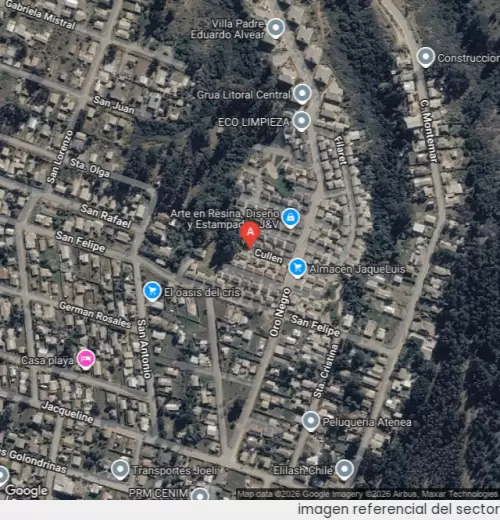 Vista satelital referencial