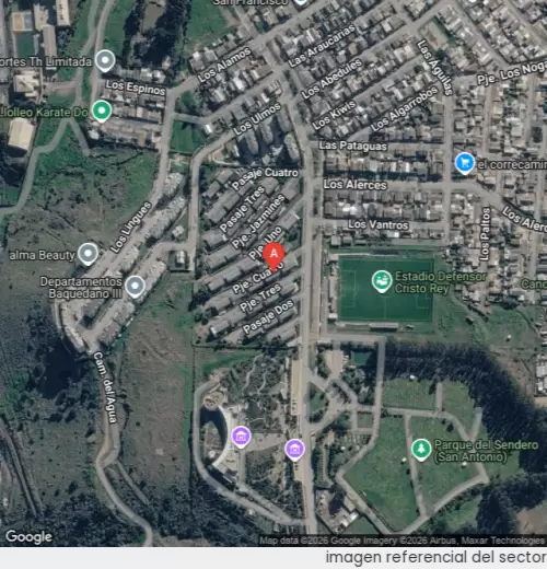 Vista satelital referencial