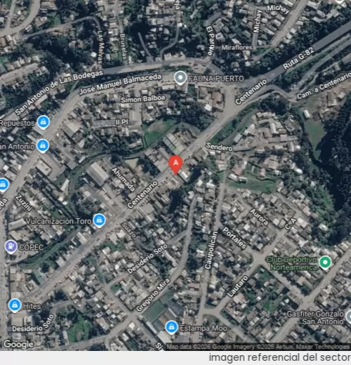 Vista satelital referencial