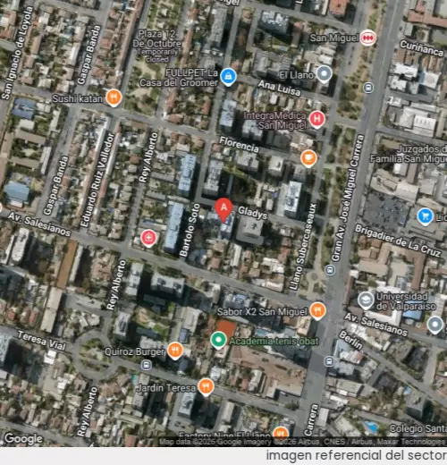 Vista satelital referencial
