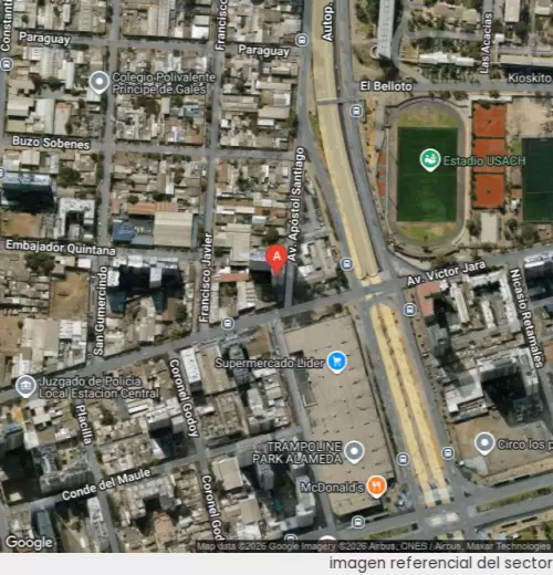 Vista satelital referencial