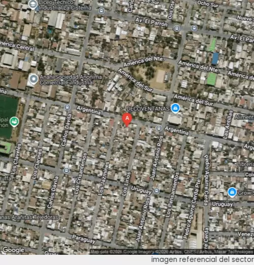 Vista satelital referencial