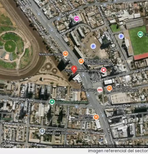 Vista satelital referencial