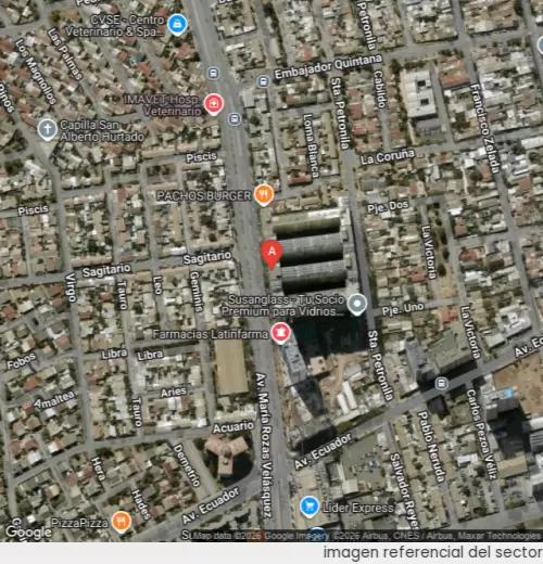 Vista satelital referencial