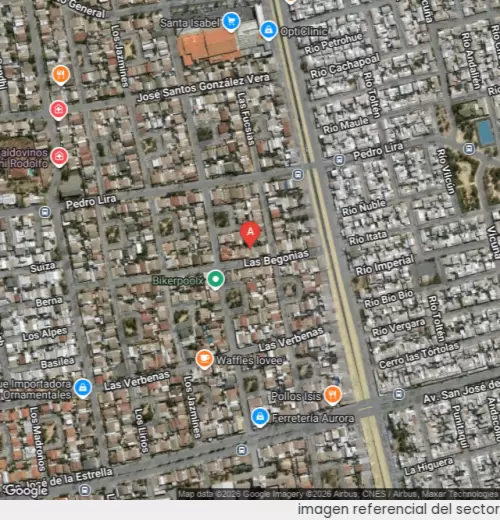 Vista satelital referencial